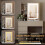 Dressing Table with LED Lighting Mirror, 3 Lighting Modes Adjustable Brightness,Vanity Table 4