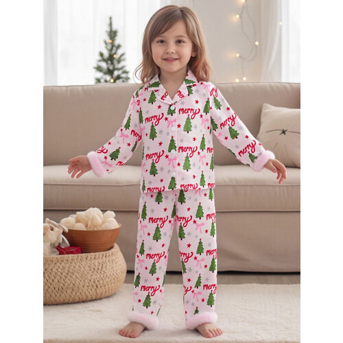 (4-5 Years, Multi-Color) Set pigiama natalizio 2 pezzi. 2