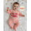 (0-3 Months, Pink) Σετ ολόσωμη φόρμα νεογέννητο κορίτσι 3