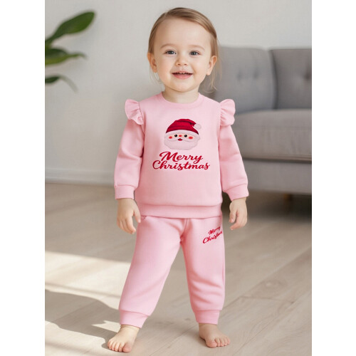 (6-12 Months, Pink) Σετ ρούχων για χριστουγεννιάτικη στολή 1