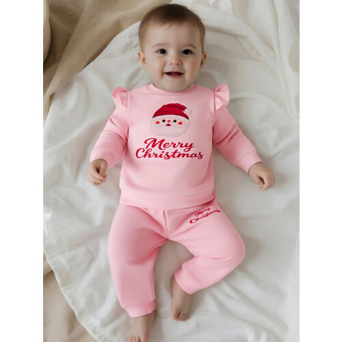 (6-12 Months, Pink) Σετ ρούχων για χριστουγεννιάτικη στολή 2
