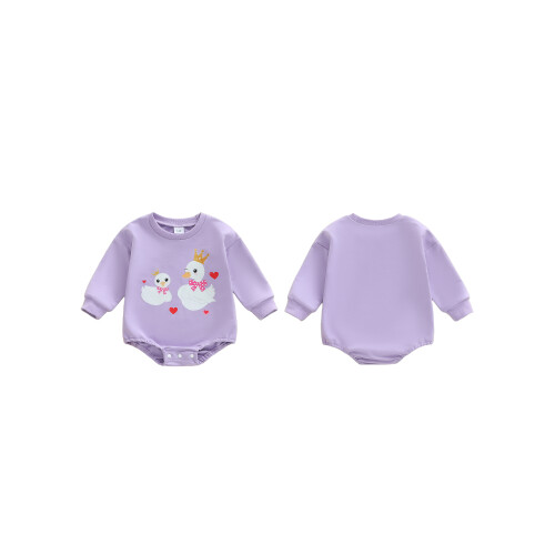 (0-3 Months, Purple) Baby Mädchen Strampler den Herbst 1