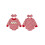 (12-18 Months, Red) Conjunto de 2 con diadema. 2