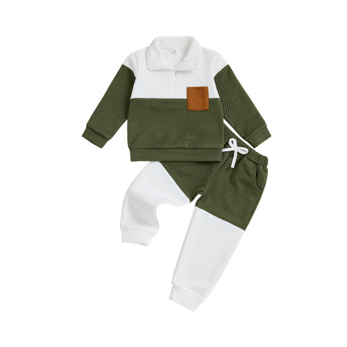(2-3 Years, Army Green) Σετ 2 τεμαχίων αντίθετα χρώματα