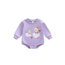 (0-3 Months, Purple) Baby Mädchen Strampler den Herbst