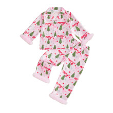 (2-3 Years, Multi-Color) Conjunto de pijama navideño para bebé: camiseta de manga larga con Papá Noel y pantalón (2 piezas).