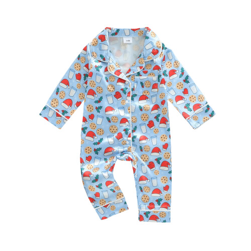(3-6 Months, Sky Blue) Βρεφικές πιτζάμες χωρίς V λαιμόκοψη.