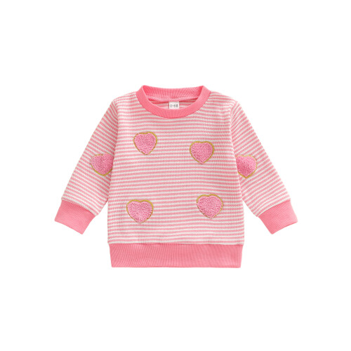 (12-18 Months, Pink) Πουλόβερ με στρογγυλή πολύχρωμες διακοσμήσεις.