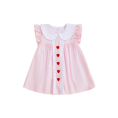 (12-18 Months, Pink) Φόρεμα Αγίου Βαλεντίνου γραμμή Α