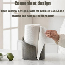 Mountain Paper Towel Holder Countertop with Round Base and Iron Holder,Spiral Design Decorative Storage Box for Home B