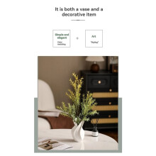 Nordic Ceramic Vase Abstract Grass Dried Real Flower Living Dinning Room Cabinet Office Desktop Decoration Gift B