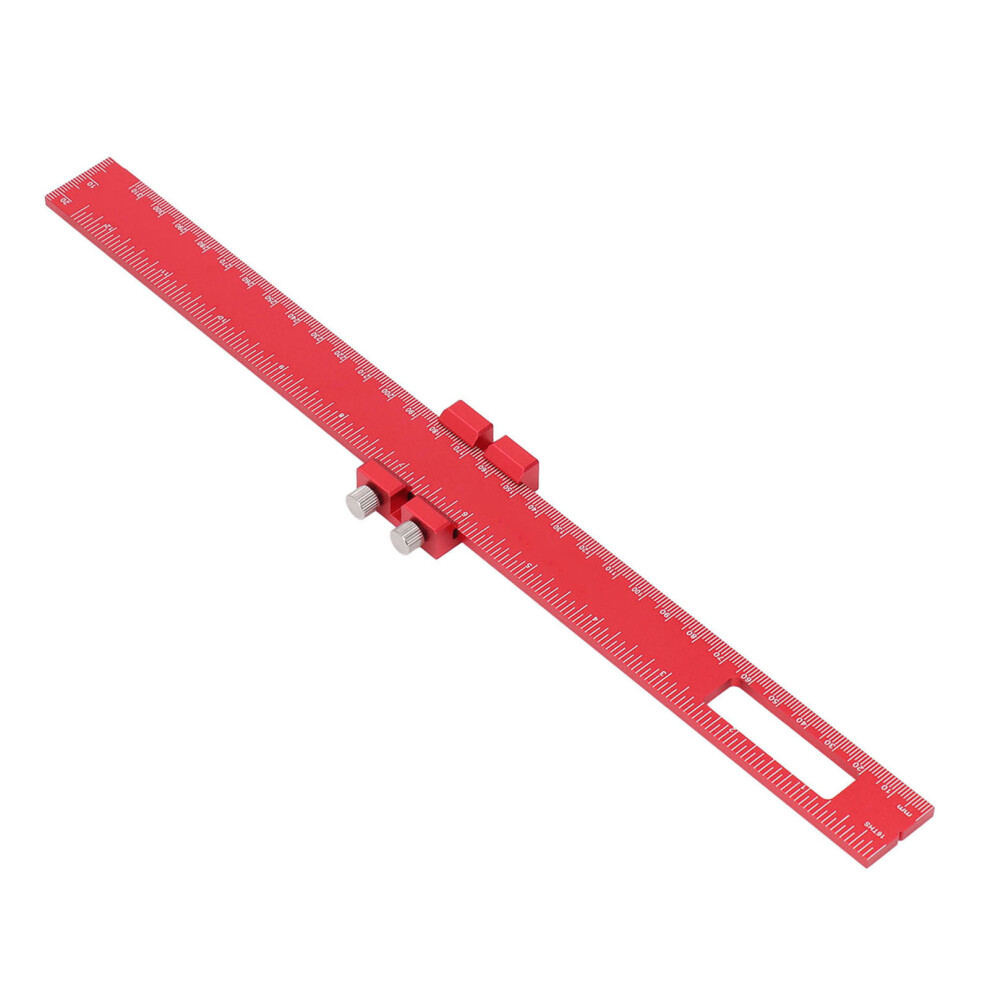 12In Aluminum Alloy Woodworking Sliding Ruler, Metric & Inch 9411391137816