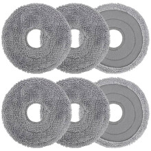 6 Pack Mop Pads Replacement for  M12 PRO+/M12 Ultra  for  DEEBOT T30S T30 Washable Microfiber Vacuum Pad