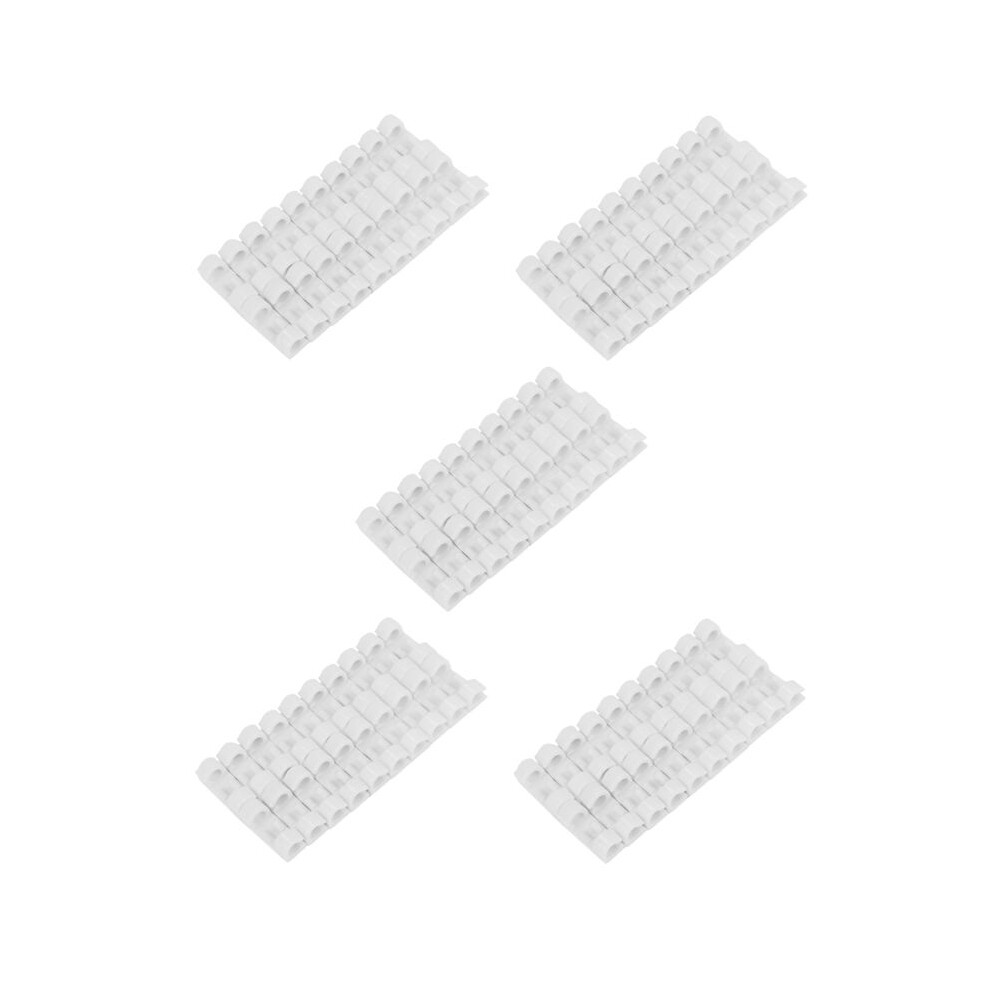 Photos - Electrical Wire & Cable 100Pcs Wire Fixing Clamp Clip Desktop Clear Holder Clamps Cable Clip Device USB Cord Clips Holder Organiser(White)