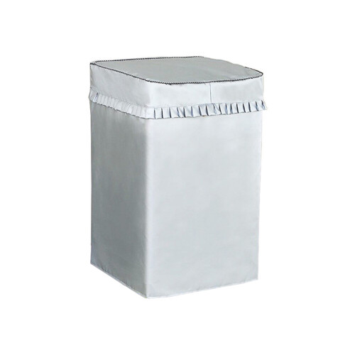 (Silver, M) Washing Machine Cover Laundry Dryer Automatic Washer Protector
