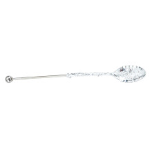 Beaded Coffee Spoon For Dessert And-Electroplated Silver