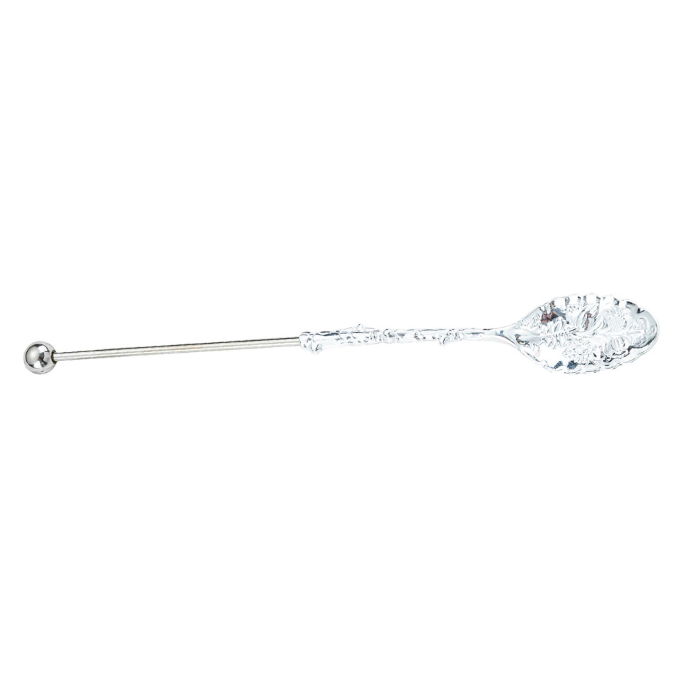 Beaded Coffee Spoon For Dessert And-Electroplated Silver 7627001644335