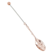 Eleganter, mit Perlen verzierter Dessertlöffel aus-Roségold