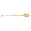 Handcrafted Metal Coffee Spoon Beaded Design-Electroplated Gold 1