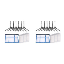 Replacement for V3 V3S V5 V5S V5S Pro Robot Vacuum Cleaner,2X Primary Filter+6X Filters+12X Side Brushes
