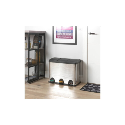 Habitat 45 Litre Triple Compartment Recycling Bin 2