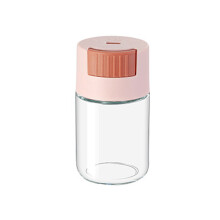 (Pink) Quantitative Spice Bottle Moistureproof Sugar Seasoning Jar Glass