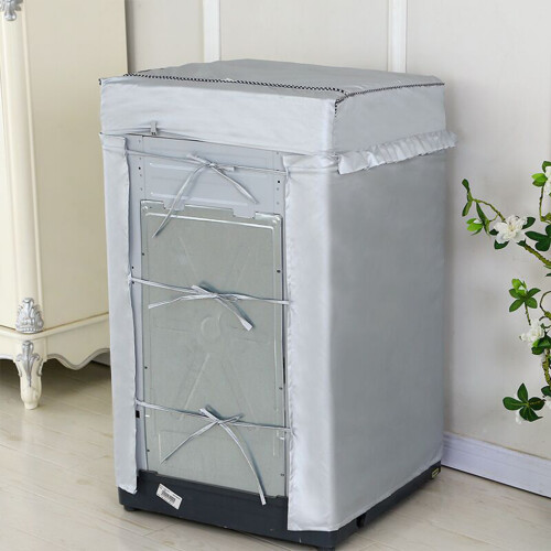 (Silver, L) Washing Machine Cover Laundry Dryer Automatic Washer Protector 1