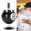 Windproof Billiard Ashtray with Lid, Decorative, 9.5cm Diameter, Black 14