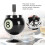 Windproof Billiard Ashtray with Lid, Decorative, 9.5cm Diameter, Black 4