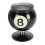 Windproof Billiard Ashtray with Lid, Decorative, 9.5cm Diameter, Black 12