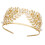 Wedding Crown Pearls Leaf Designs Comfortable Metal Headpiece 1