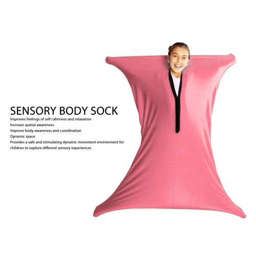 Pink Dynamic Movement Sensory Sock for Calming, Sizes S-XL 1