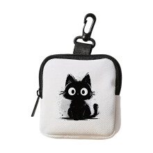 Organisateurs portables fins, serviettes-chat noir sur b blanc