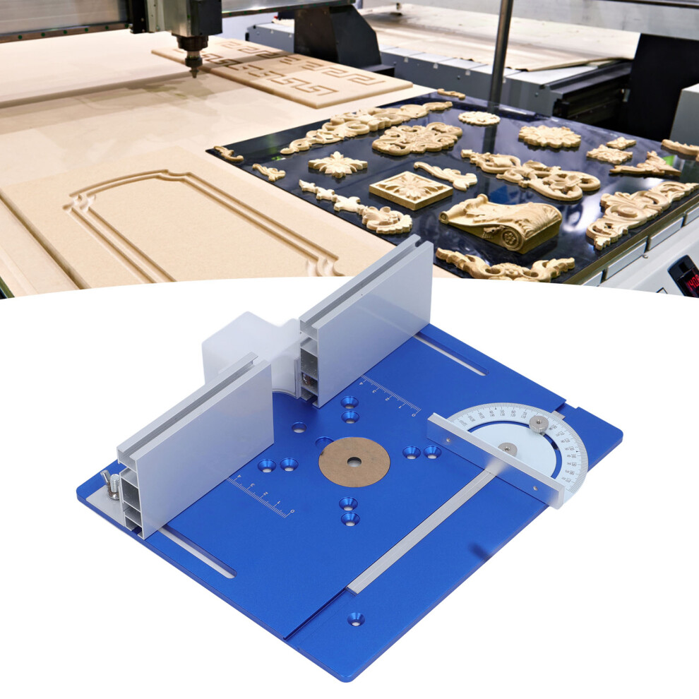Aluminum Alloy Router Table Insert Plate For Woodworking Blue 4601385736384