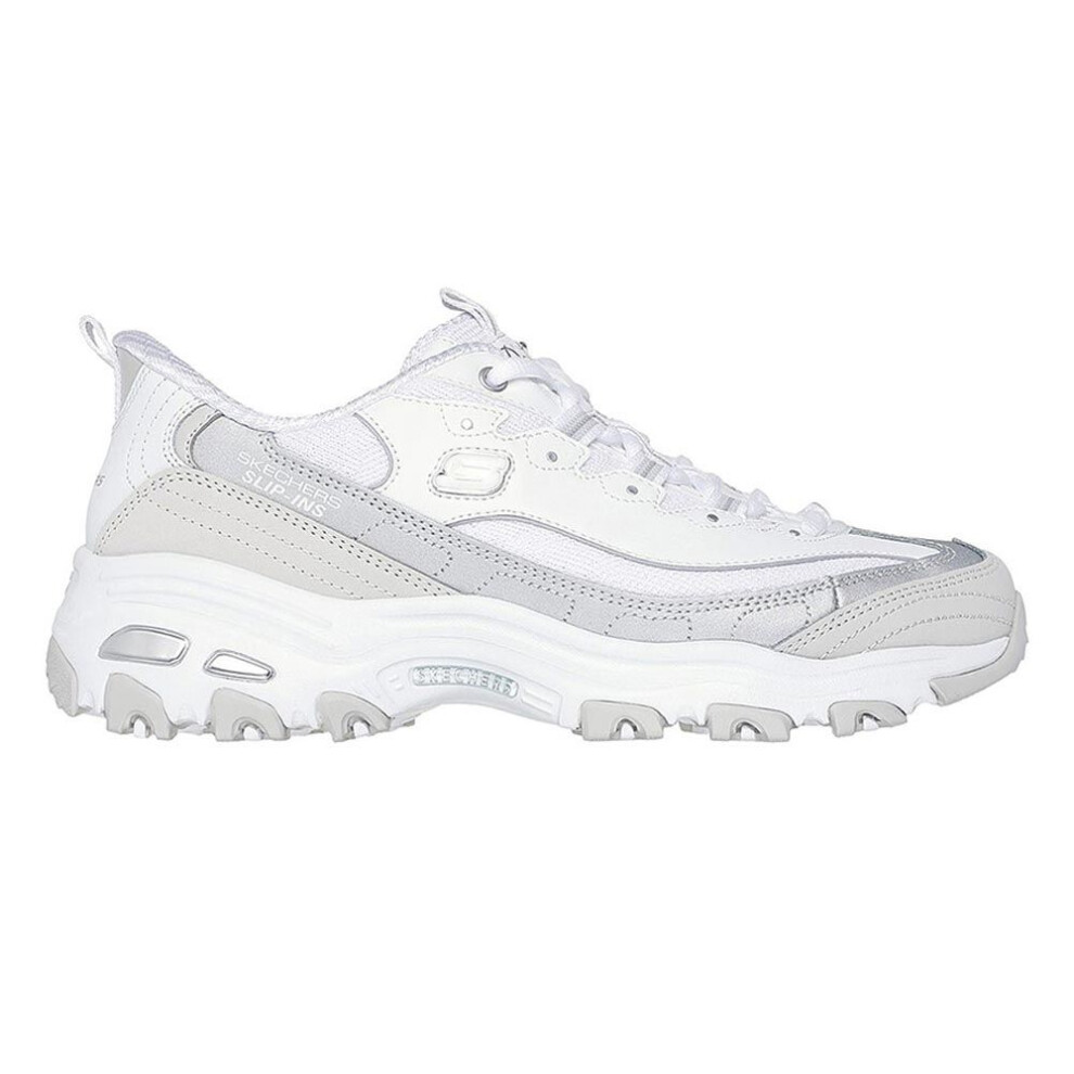 Skechers (, ) Slip-Ins D'lites Smooth Women's Silver/White Trainers