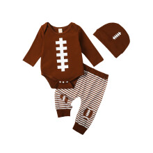 (6-12 Months, Brown) Chlapeček 3dílný overal jarní oblečení.