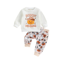 (18-24 Months, White) Tweedelig Halloween-outfit voor de herfst.