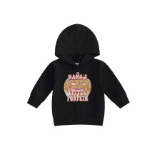 (3-4 Years, Black) Chlapecké batolata s kapucí, halloweenské mikiny s dlouhým rukávem a potiskem dýní