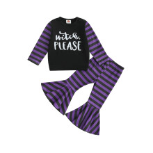 (12-18 Months, Purple) Taaperotyttöjen 2-osaiset Halloween-asut söpöt vaatteet