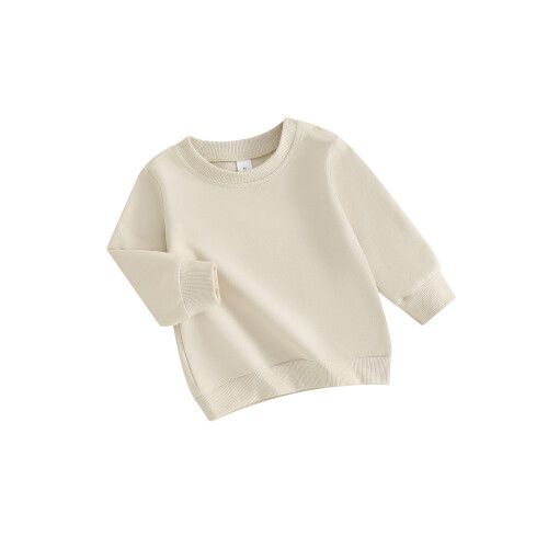 (6-12 Months, Beige) Φούτερ νήπια αγόρια φθινοπωρινές μπλούζες