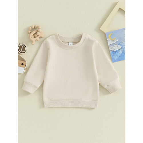 (2-3 Years, Beige) Φούτερ νήπια αγόρια φθινοπωρινές μπλούζες 1