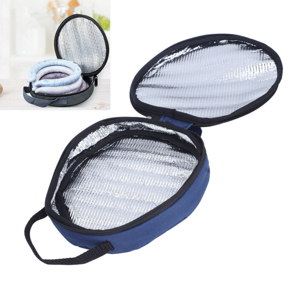 Neck Cooling Cooler Bag 22X22x6.5cm Insulated Portable Blue
