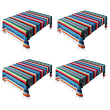 4X Mexikanische Decke Sarape Picknick Decke ÜBerwurf Tisch Decke Heiß Stange für Yoga Party, 120X180cm