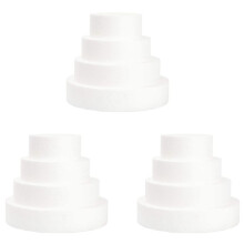 12 Pack Foam Cake Dummy for Decorating and Wedding Display,Sculpture,Modeling DIY Arts,Kids Class,Floral