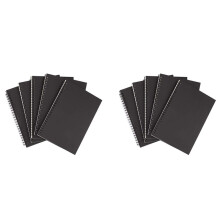 10 Stks A5 Zwarte Spiraal Notebook Leeg Schetsboek Unruled Journal Pack Dik  Papier 50 Vel 100 Ongevoerde Pagina's