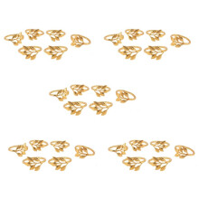 30Pcs Hotel Napkin Ring Napkin Holder Fall Leaves Napkin Buckle Christmas Wedding Party Napkin Circle Dinner Table