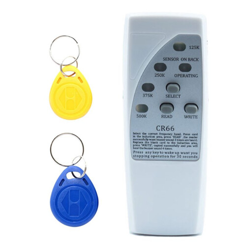 Handheld RFID  Chip Reader Writer+2X5200 Keychain 125Khz ID Copier Duplicator ID Tags Programmer for EM4305 T5577