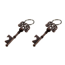 2X Antique Key Shaped Wine Beer Bottle Opener Bar Tool Party Wedding Gift Keychain Color: Bronze