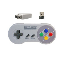Controller di Gioco Wireless 2.4G Gamepad Joypad Joystick Compatibile per SNES PC Windows NS Pulsanti Colorati