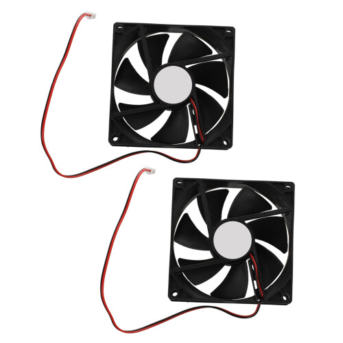 2X 90mm x 25mm  12V 2Pin Cooling Fan for Computer Case CPU Cooler
